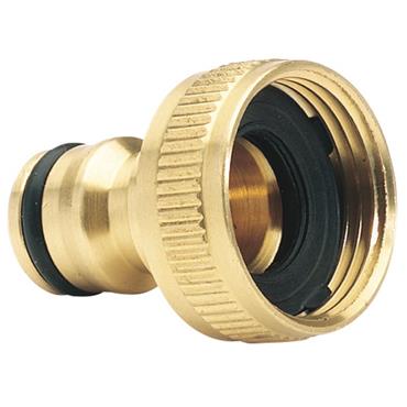 DRAPER TAP CONNECTOR -BRASS 3/4" BSP 1/2" HOSE