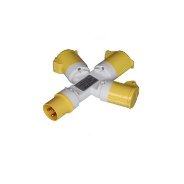 SILVERLINE 3 WAY 110V ADAPTOR 16AMP SPLITTER