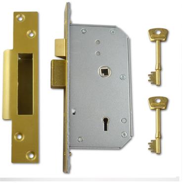 CHUBB 5 LEVER SASHLOCK BRASS 2K CD