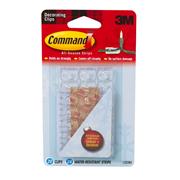 3M COMMAND DECORATING CLIPS CLEAR PK20