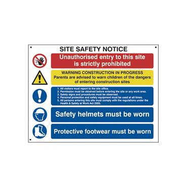 CENTURION SIGN 300MMX200MM SITE SAFETY