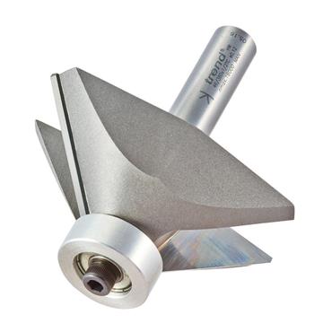 Trend 46/380X1/2TC Bearing Guided 45? Chamfer Router Cutter ? 76mm Diameter 1/2" Shank