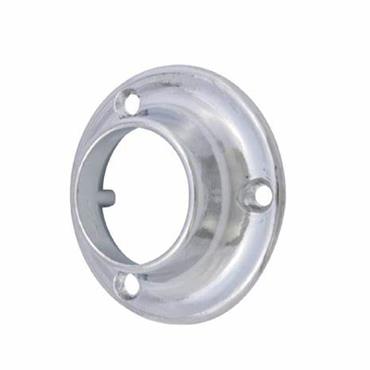 RAIL END SOCKET ROUND (GABLE) C.P. DIECAST 3/4"