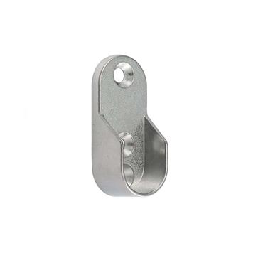 MV RAIL END SUPPORT OVAL (GABLE) CHROME PLATED