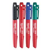 Milwaukee Fine Tip Marker Set Black Red Blue Green