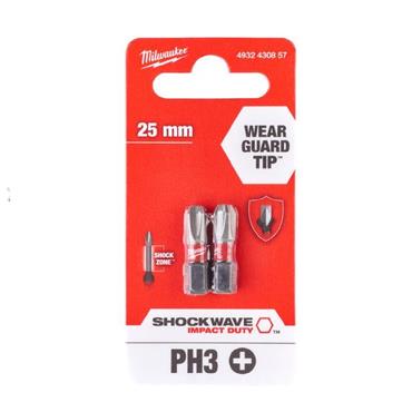 Milwaukee Shockwave Ph3 25mm 2pcs