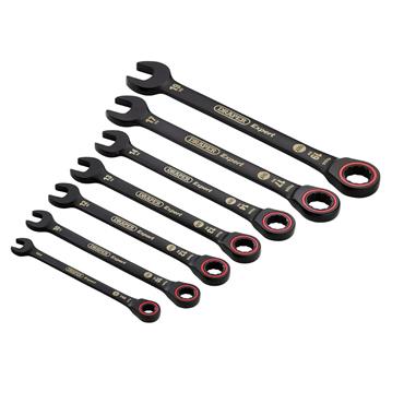 DRAPER RATCHET SPANNER SET 7PC 8101213141719