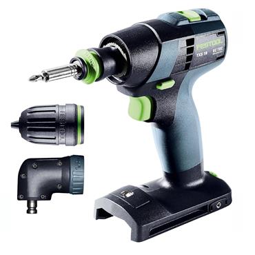 FESTOOL DRILL 10.8V 2 BAT&ELBOW ADAPTOR CXSLI216SE