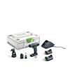 FESTOOL DRILL 10.8V c/w 2 x BATTS & ELBOW ADAPTOR