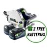 Festool Plunge Saw Bare Unit Tsc55 C/w 2 Free Batt