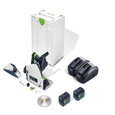 FESTOOL PLUNGE SAW 18V 2 BATTERIES+ TWIN CHARGER