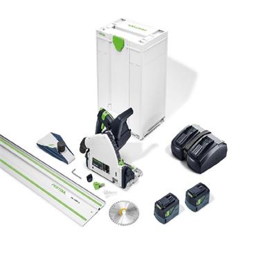 FESTOOL PLUNGE SAW 18V2BATTWIN CHARGER1RAIL