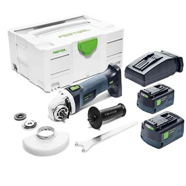 FESTOOL GRINDER 18V 2 -5AH BATTS +CHARGER