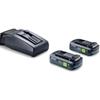 FESTOOL BATTERY PACK 2 X 4AH AND RAPID CHARGER