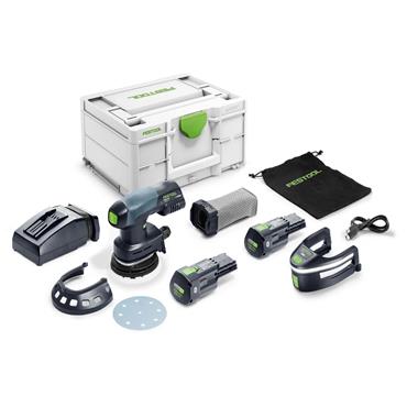 FESTOOL SANDER 125MM 18v 2-BATTERIES CHARGER