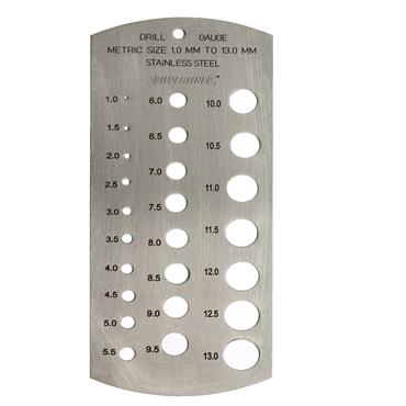 SILVERLINE DRILL GAUGE 1.0-13MM STAINLESS STEEL