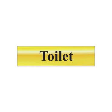 TOILET SIGN GOLD200X50MM