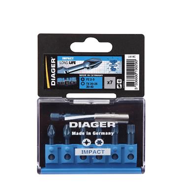 DIAGER IMPACT SCREWDRIVER & BIT SET (10 PC)