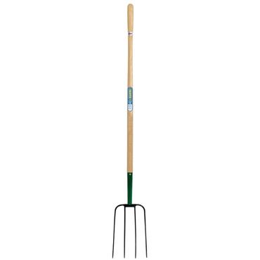 DRAPER MANURE FORK 4 PRONG WOOD HANDLED