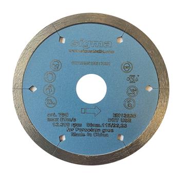 SIGMA PORCELAIN DIAMOND BLADE 115MM 1.5MM 22.2MM