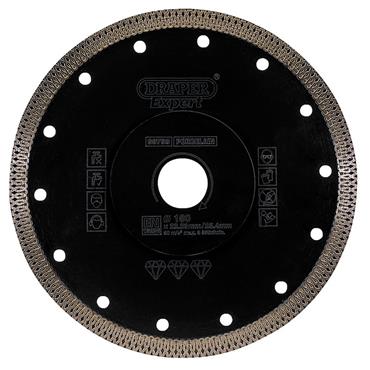 DRAPER DIAMOND BLADE PORCELAIN 180MM 25.4/22MM