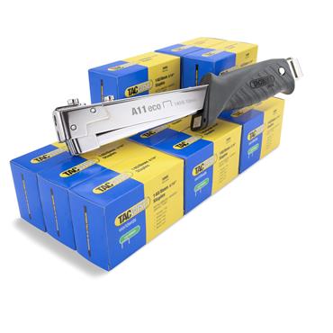 TACWISE HAMMER TACKER HEAVY DUTY USES 140 STAPLES