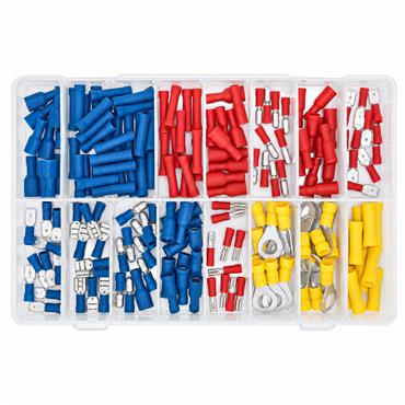 Sealey AB038MT Crimp Terminal Assortment 200 Piece ? Red Blue & Yellow