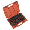 SEALEY DEEP IMPACT SOCKET SET 1/2" MM (16 PC)