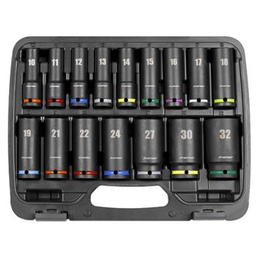 Sealey Deep Impact Socket Set 1/2" Mm (16 Pc)