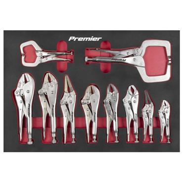 Sealey Locking Pliers Set 10 In Foam Tray