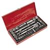 SEALEY SOCKET SET 3/8" DRIVE AF & METRIC 35PC