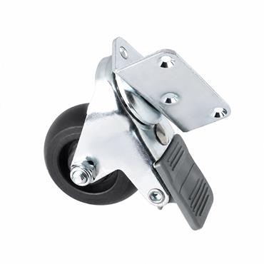 CASTOR RUBBER WHEEL 2" SWIVEL & BRAKE 120 KG/4