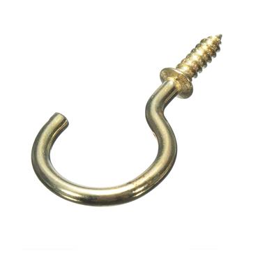 SECURIT BRASS CUP HOOKS 1" BAG 100