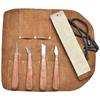 BEBER CHIP CARVING SET IN LEATHER ROLL 4 PIECE