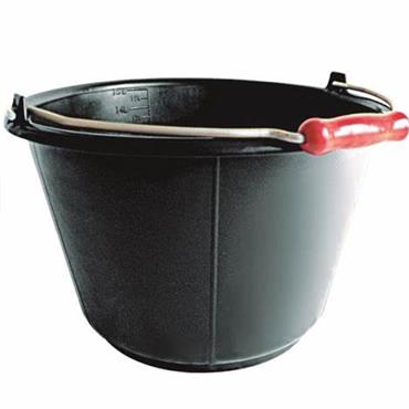 BUCKET BLACK WITH RED HANDLE