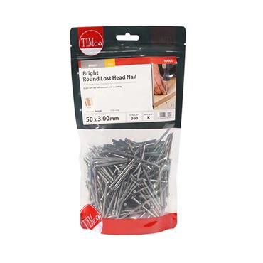 TIMCO BRIGHT LOST HEAD NAILS 50MMX3.0MM BOX 25KG