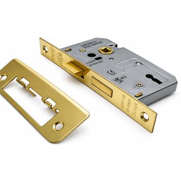 Carlisle Brass Eurospec 2-Lever Mortice Sashlock ? 76mm (3") Electro Brass Blister Pack