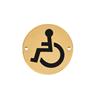CARLISE BRASS DISABLED SYMBOL PREPACKED 75MM ROUND