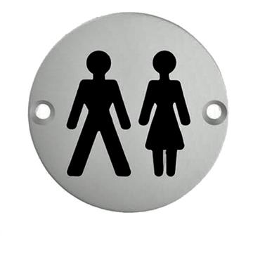 UNISEX SYMBOL 75MM ROUND