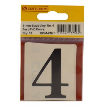 CENTURION NUMERAL SELF ADHESIVE 3" 4