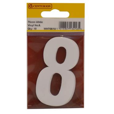 CENTURION NUMERAL SELF ADHESIVE NO 8 3"