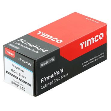 Timco Stainless Brads 18g 50mm (5000) Straight