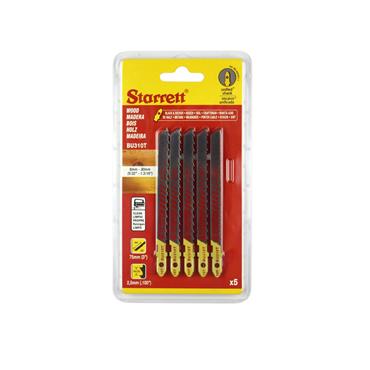 STARRETT JIGSAW BLADES WOOD (PK 5) FINE CUT 10TPI