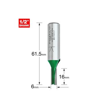 CRAFT PRO CUTTER TWO FLUTE 6.0MM 1/2" SHANK