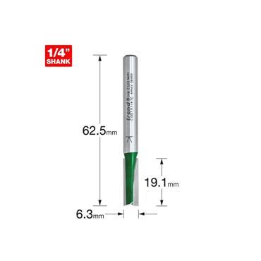 CRAFT PRO CUTTER TWO FLUTE 6.3MM 1/4" SHANK