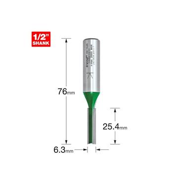 CRAFT PRO CUTTER TWO FLUTE 6.3MM 1/2" SHANK