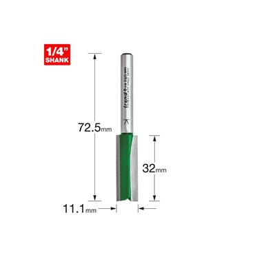 CRAFT PRO CUTTER TWO FLUTE 11.1MMX32mm 1/4" SHANK