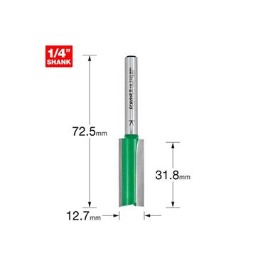 CRAFT PRO CUTTER TWO FLUTE 12.7MMX 1/4" SHANK