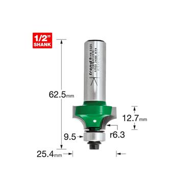CRAFT PRO ROUNDING OVER 6.3MM RADIUS x 12.7MM CUT
