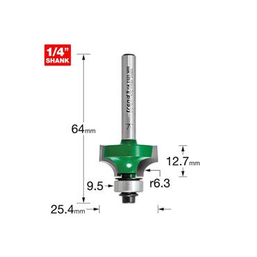 CRAFT PRO ROUNDING OVER 6.3MM RADIUSx12.7MM CUT Q